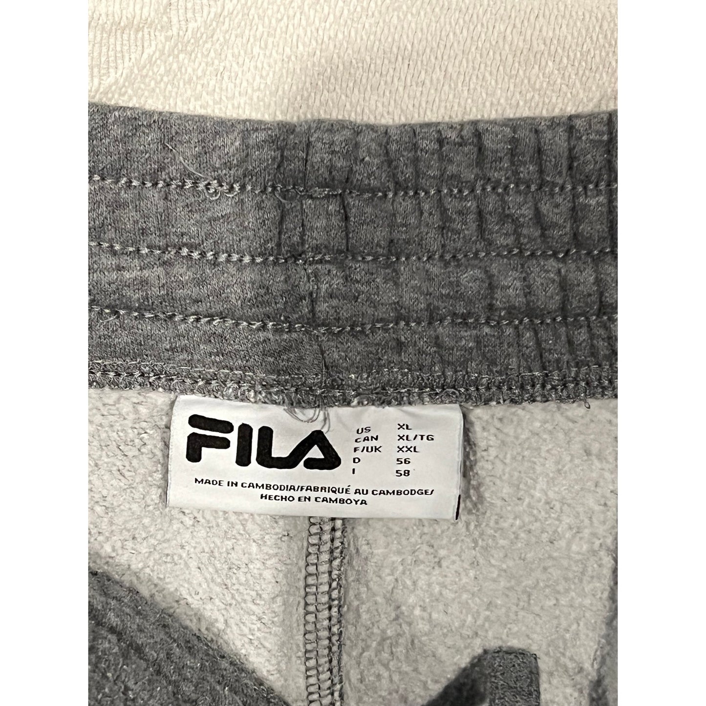 Fila Gray Regular Fit Sweat Shorts Mens XL