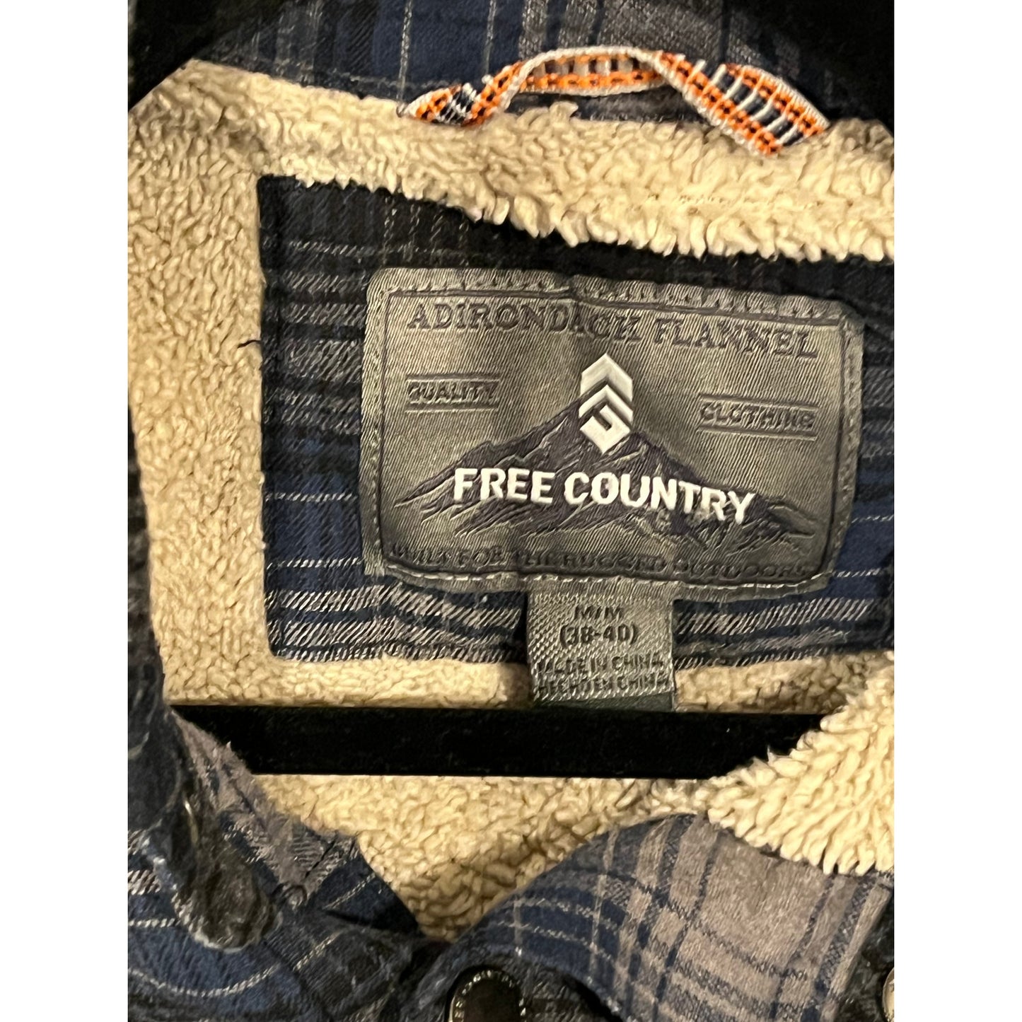 Free Country Insulated Black Gray Adirondak Flannel Mens M