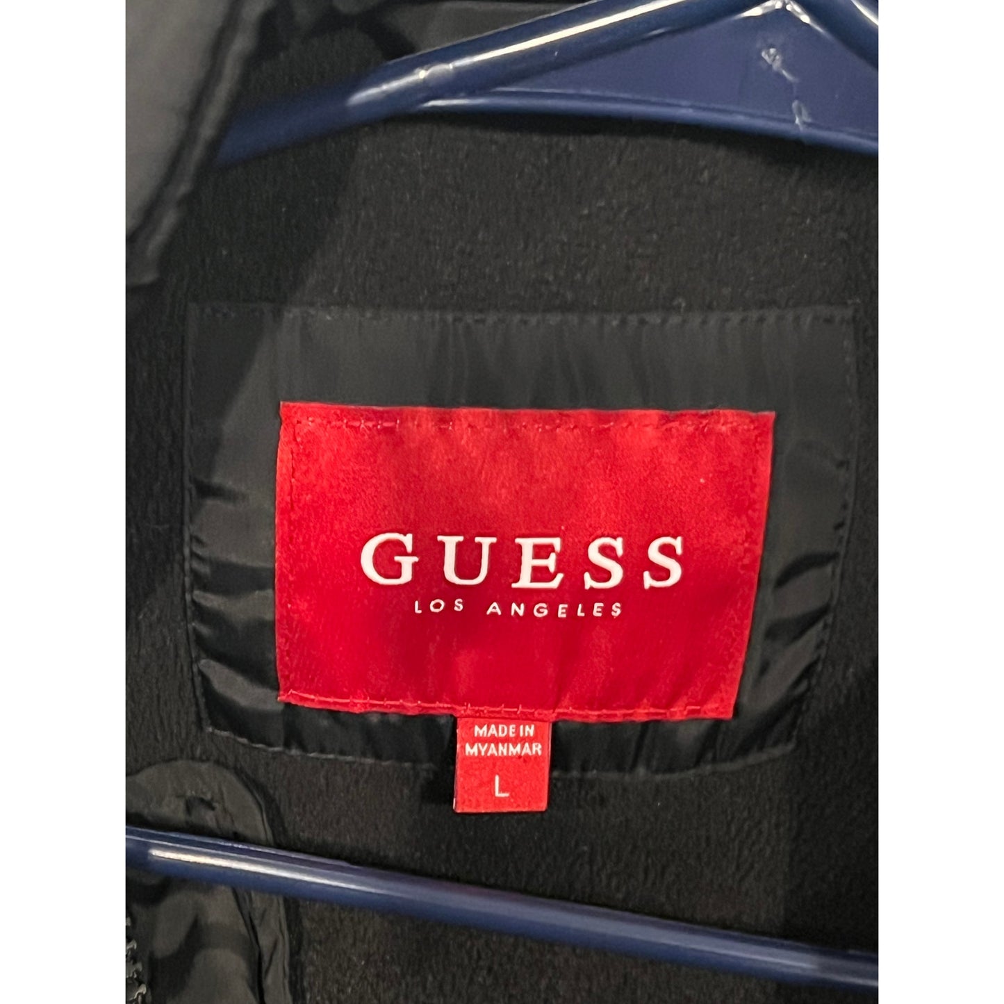Guess Black Puffer Jacket Mens L