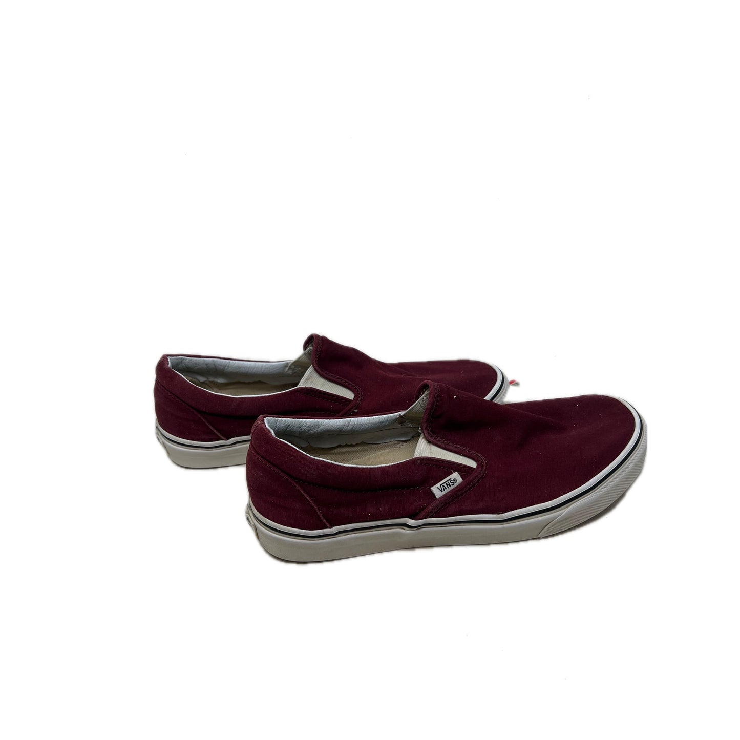 VANS Canvas Burgundy Low Top Skate Shoes Mens 10