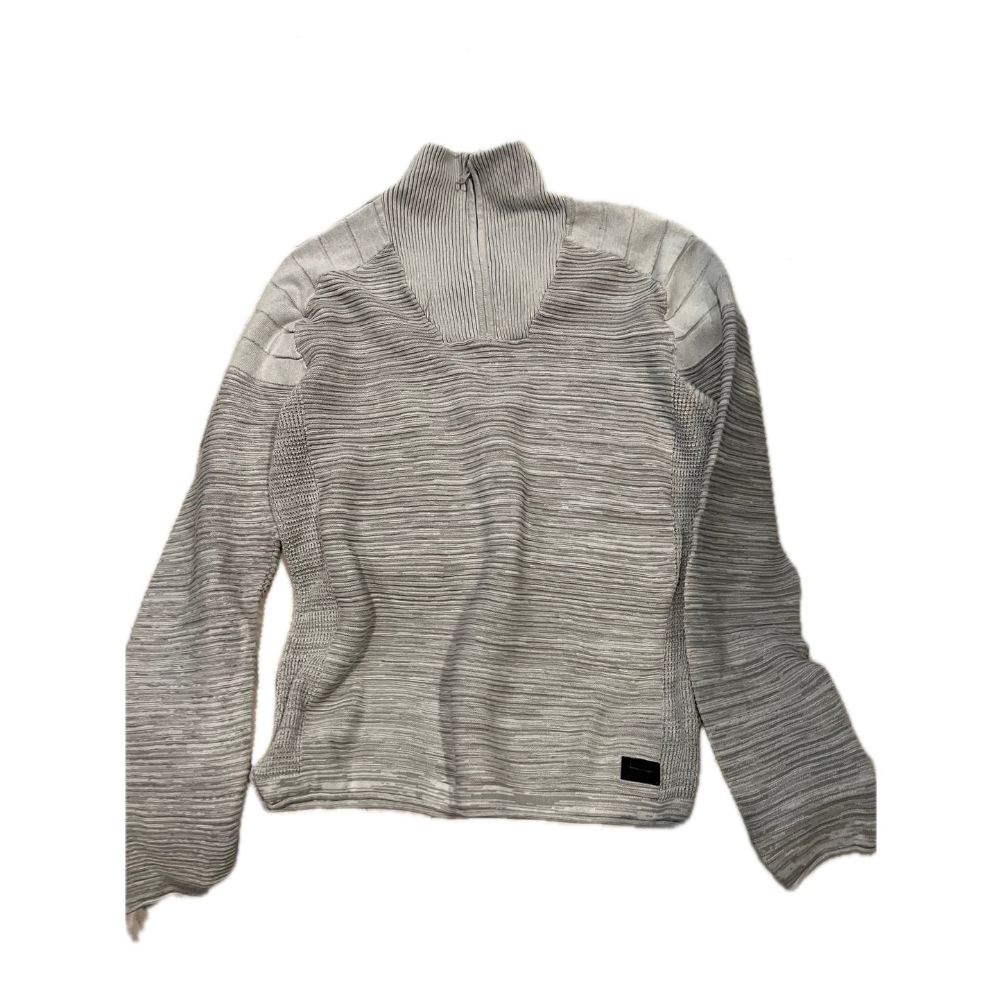 Project Raw Gray Qtr Zip Sweater Mens Medium