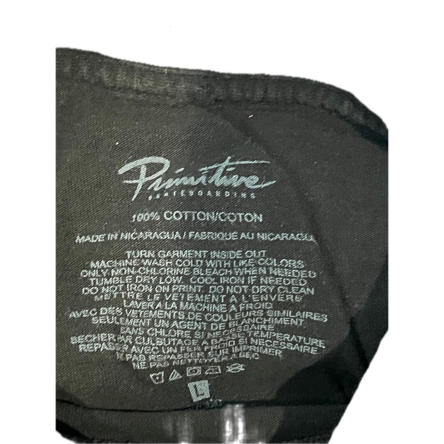 Primitive Skateboarding Live Now Black T-Shirt Mens Large