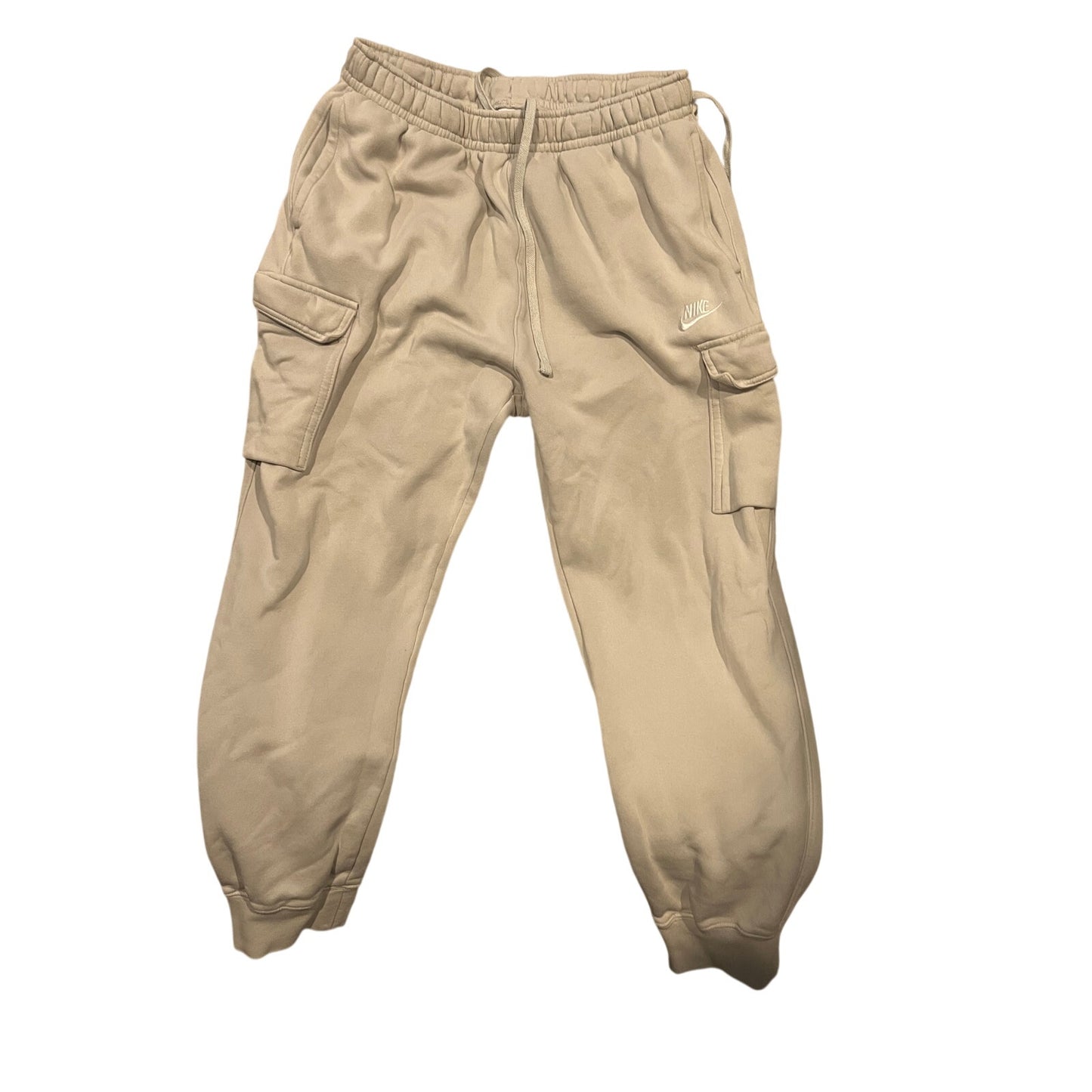 Nike White Cuffed Ankle Cargo Sweatpants Mens Size Large