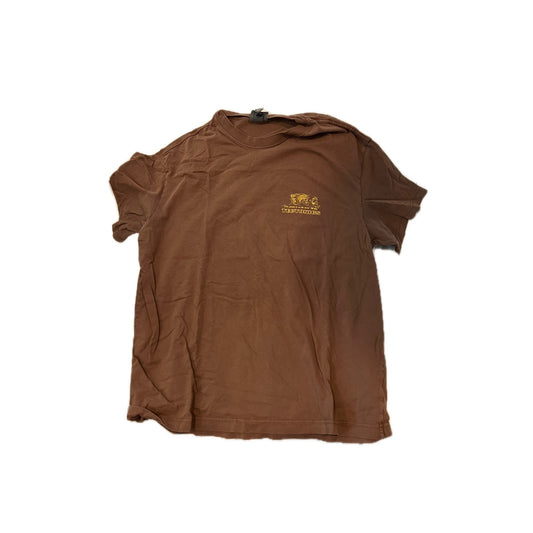 H&M Tectonics Thick Loose Fit Brown T-Shirt Mens L