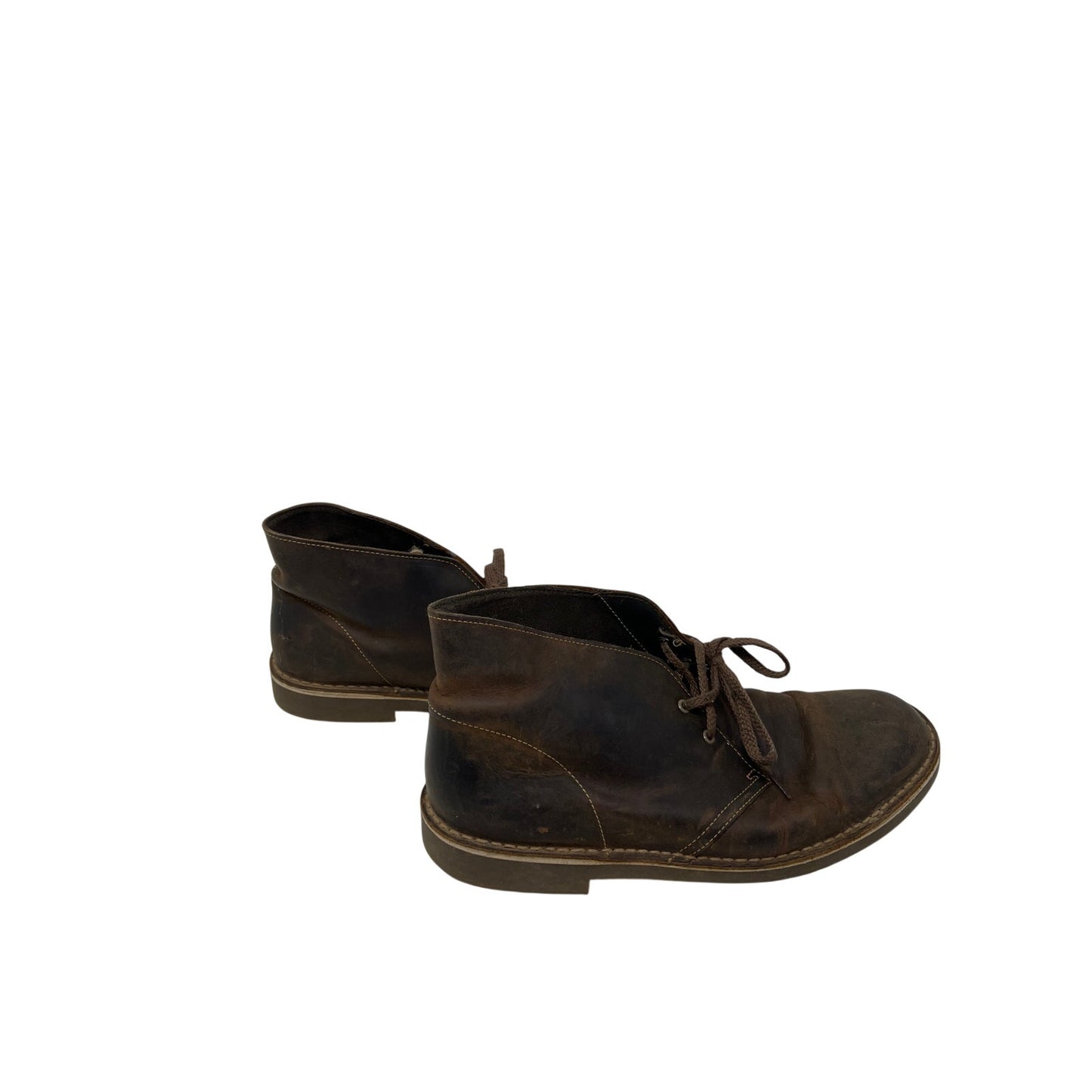 Clarks Bushacre 2 Beeswax brown leather chukka boots. Mens 9.5