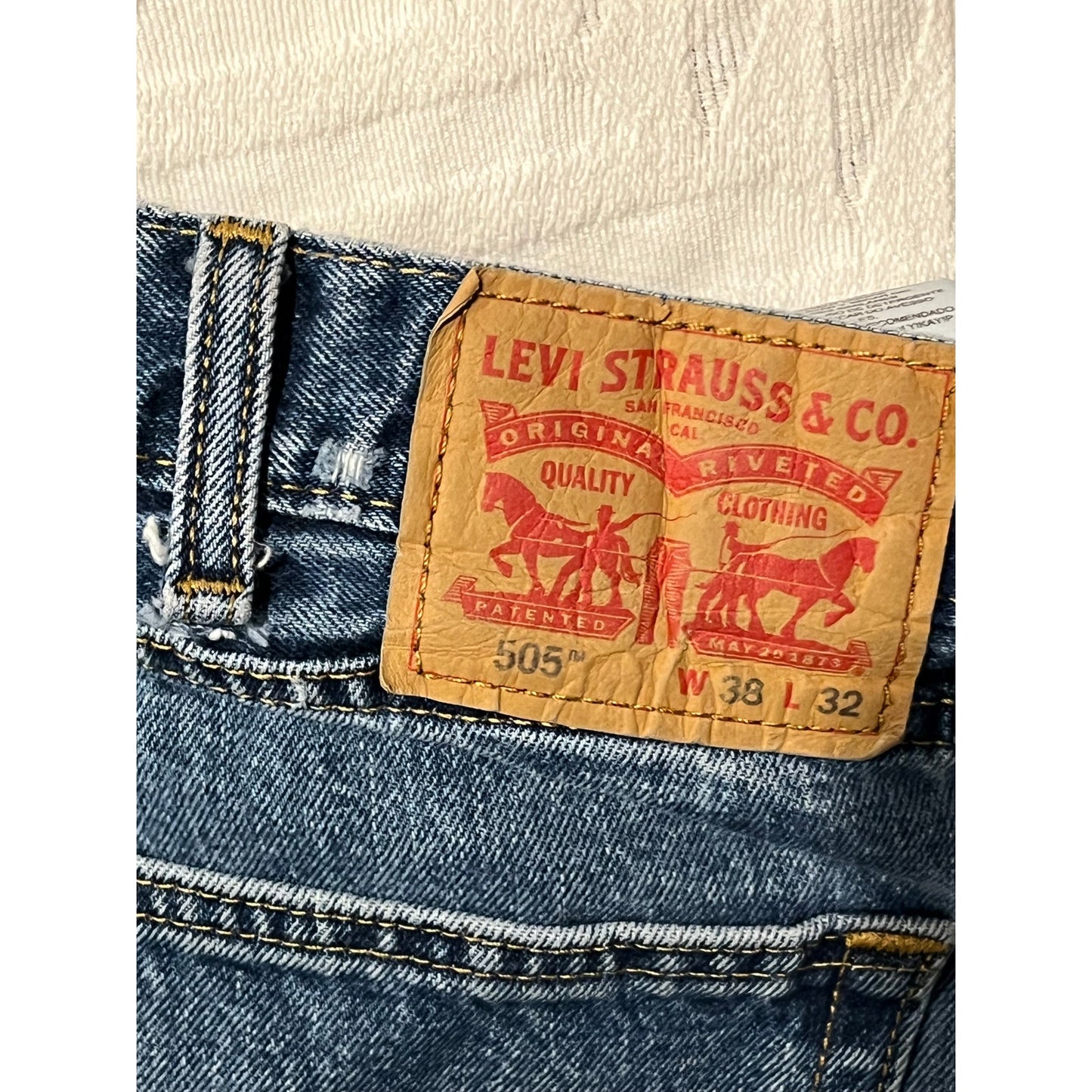 Jeans droits réguliers Levi's 505 noirs pour homme, 38x32