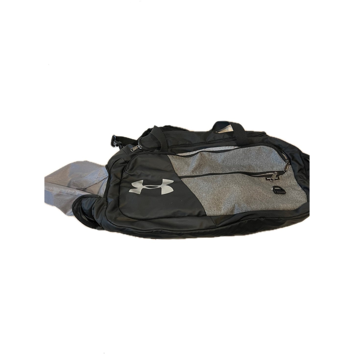 Under Armour Storm Gray Black Duffel Gym Bag 22"x10"x10"