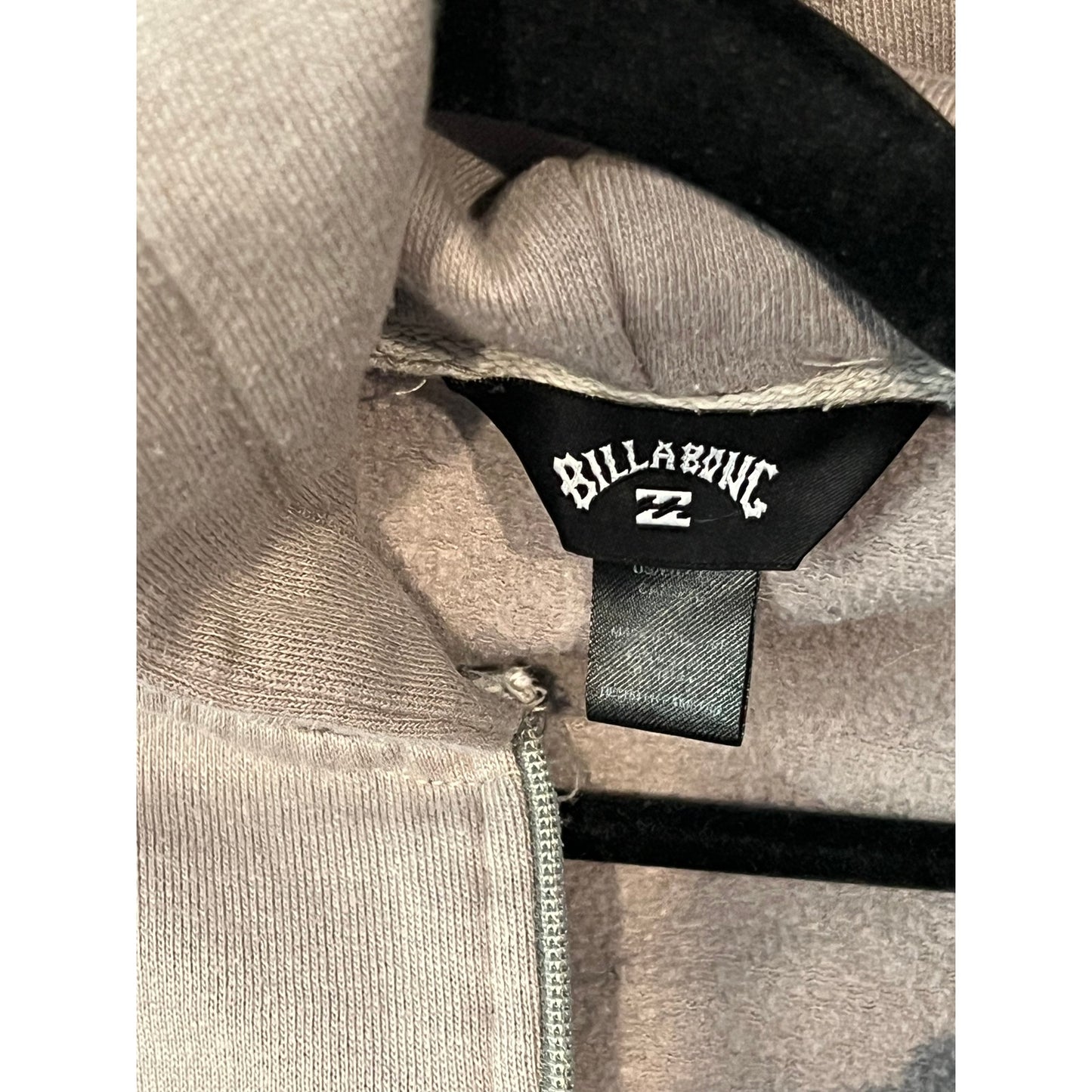 Billabong Heavy Weight Black Full Zip Hoodie - Size XL