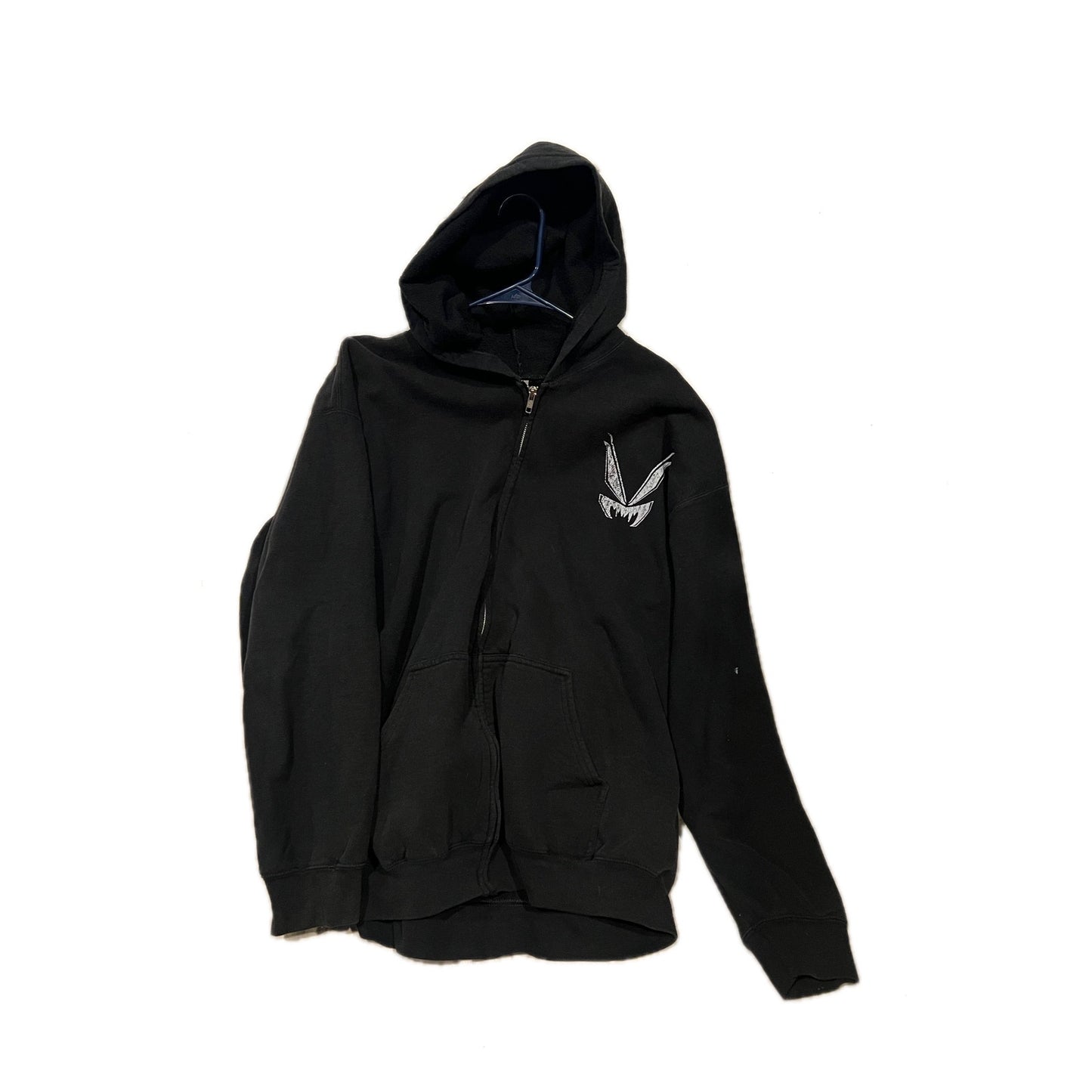 Gildan Aliens Exist Black Zip Up Hoodie Mens XL