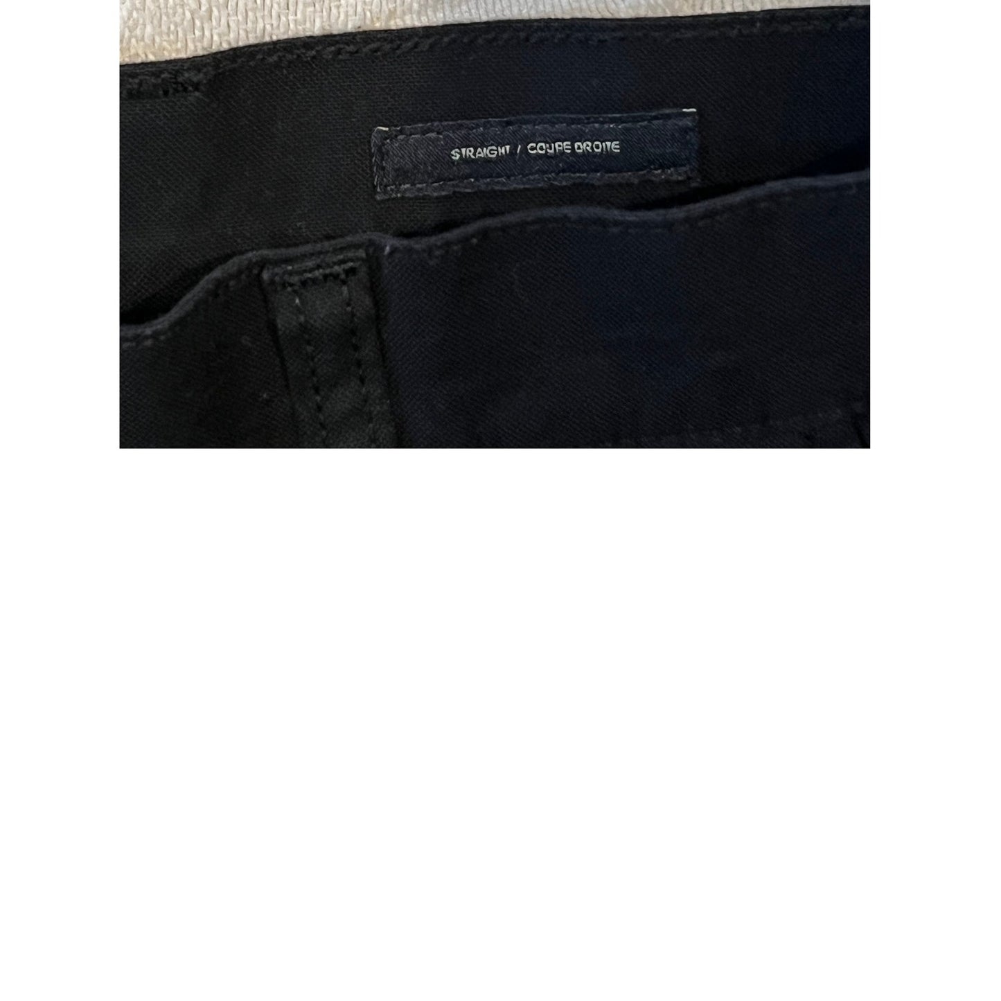 Pantalon Chino Homme Dockers Coupe Droite Noir Devant Plat 32x30