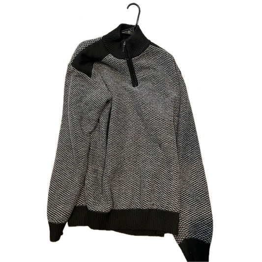 Alexander Julian 1/4 Gray Black Sweater Mens 3XL