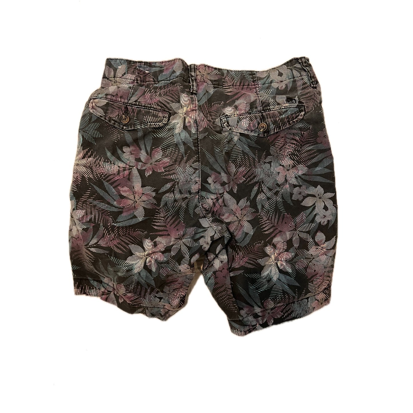 American Eagle Tropical Plants Flat Front Shorts Mens W 31