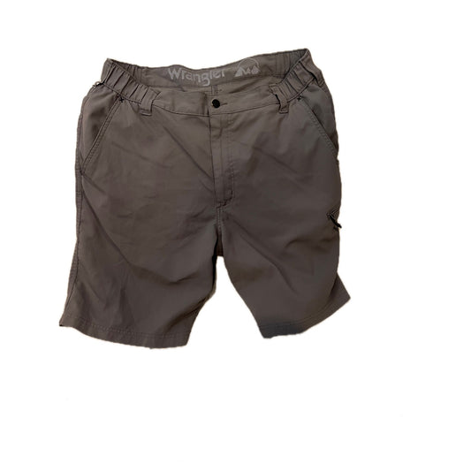 Wrangler Gray Nylon Poly Flat Front Shorts W: 36