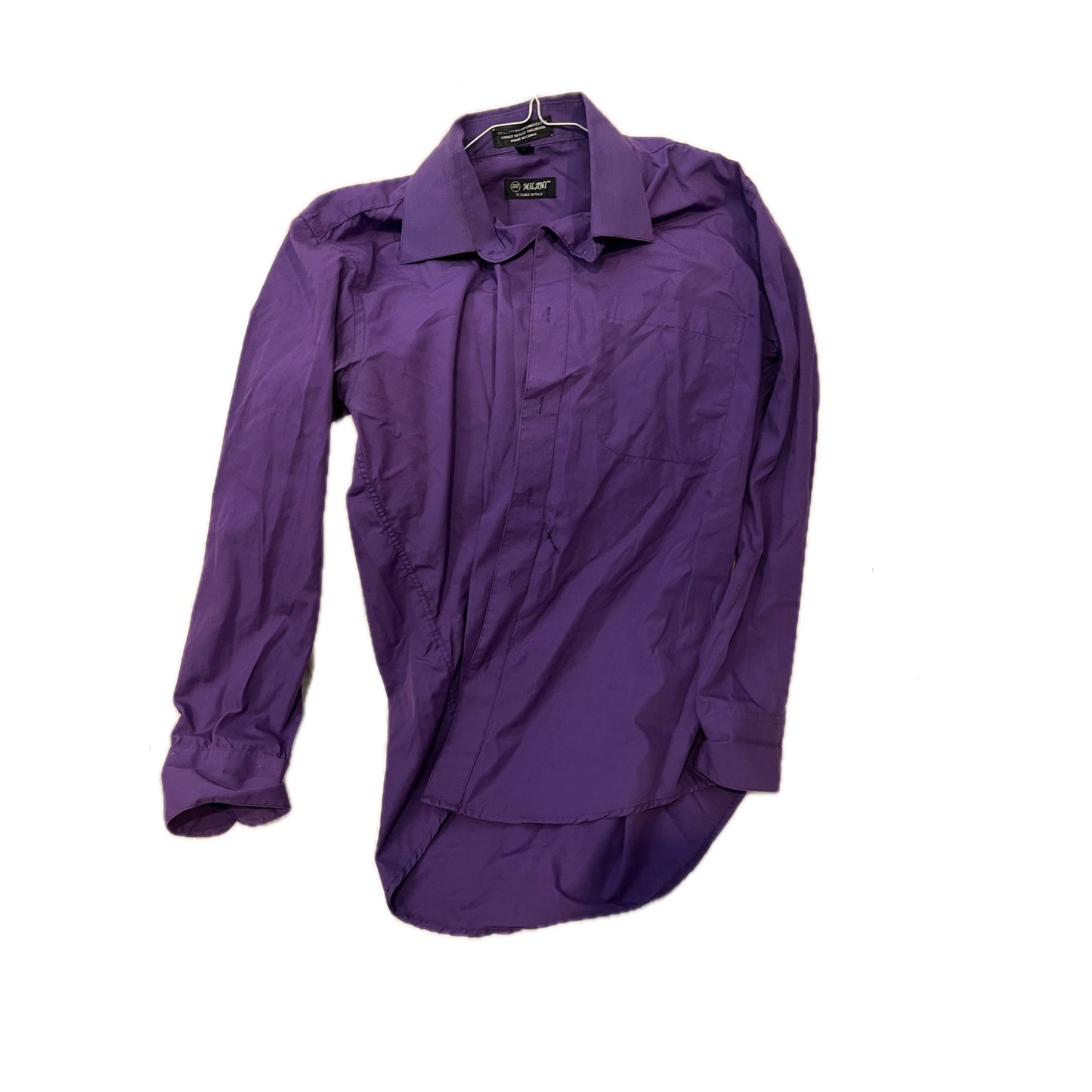 Milani Purple Long Sleeve Dress Shirt 15 32x33