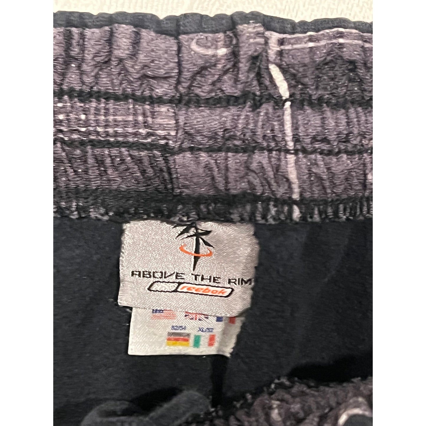 Above the Rim Reebok Black Cuffed Sweatpants Mens Large