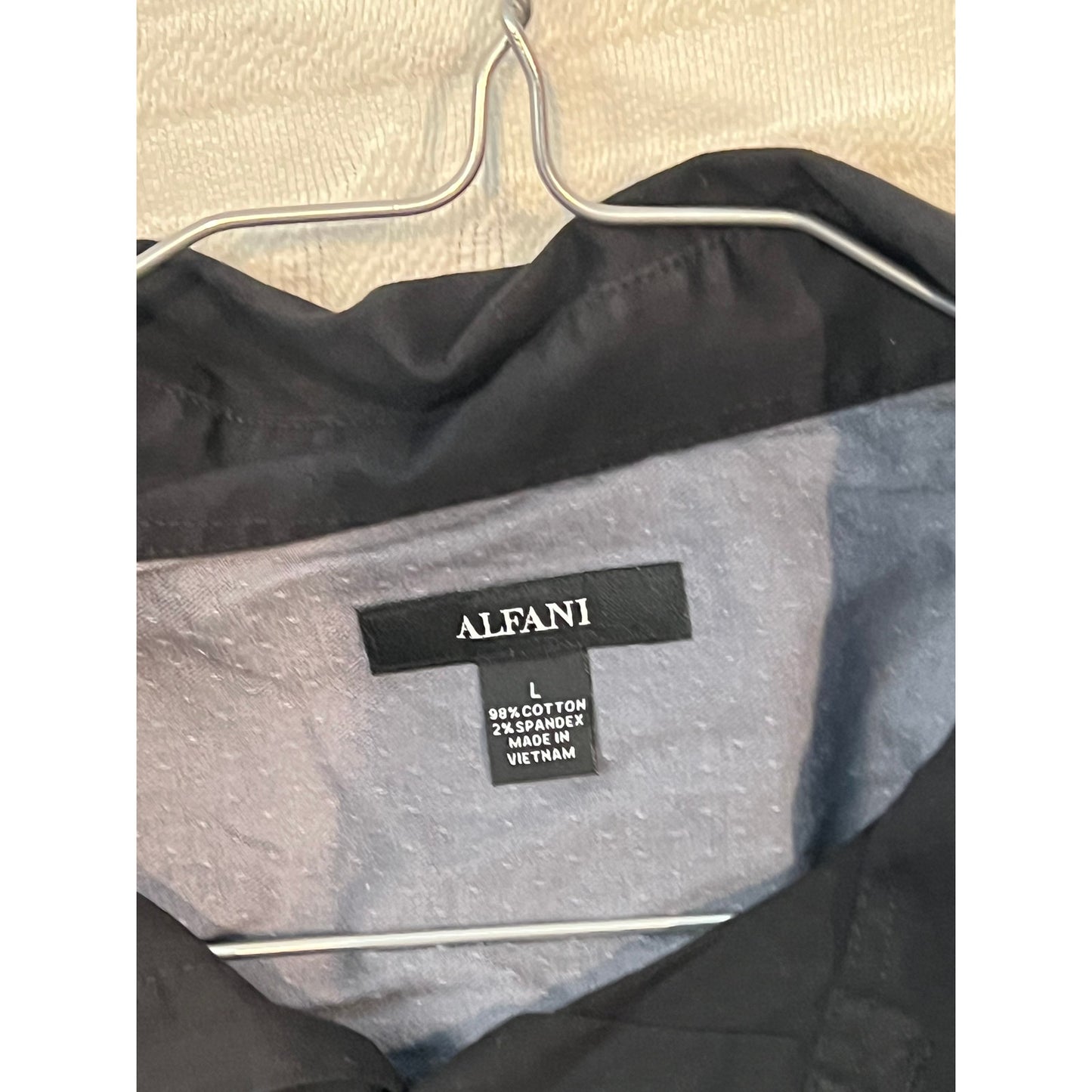 Alfani Mens Black Polo Golf Polo Shirt Mens L