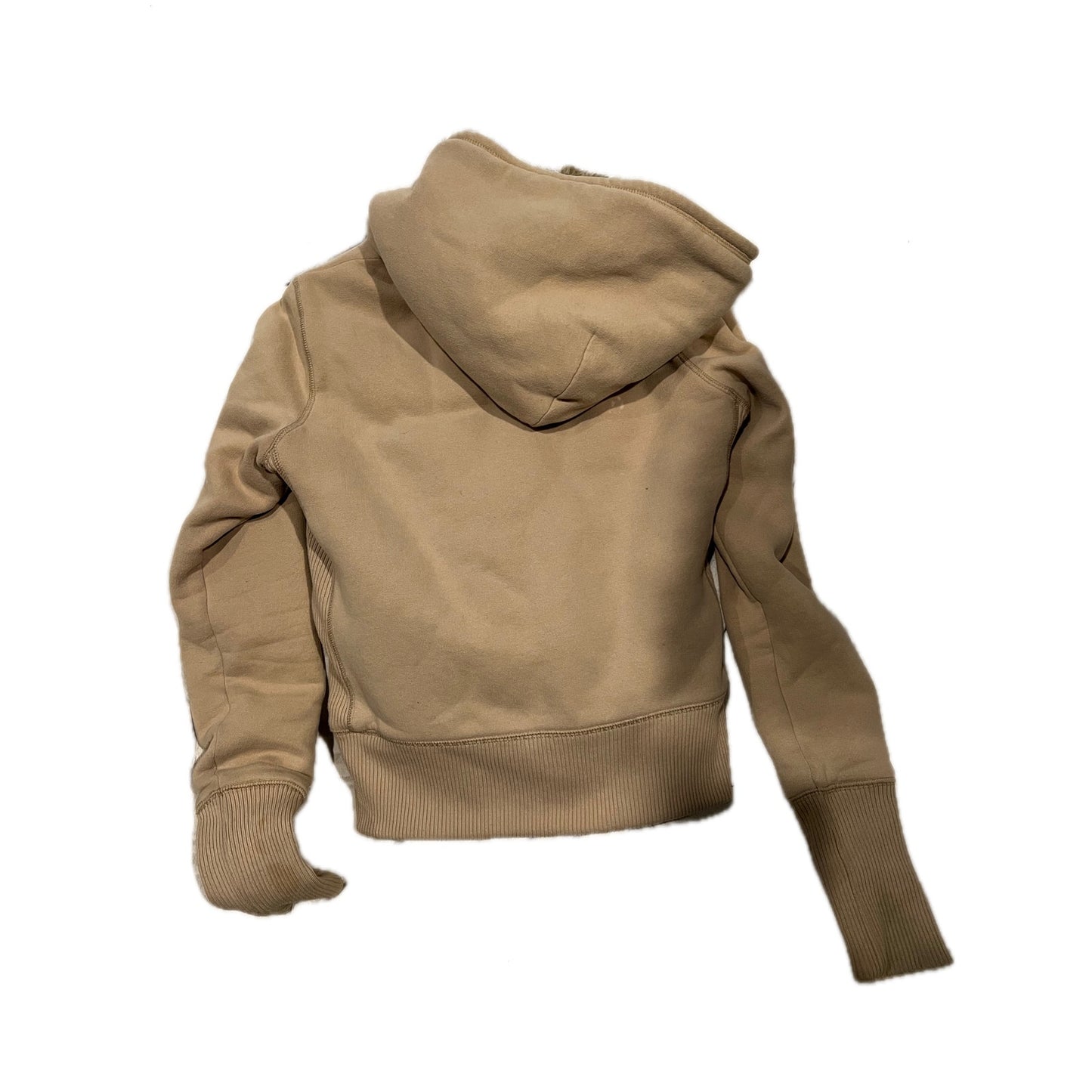 Abercrombie & Fitch Sweat à capuche zippé femme beige crème Taille L