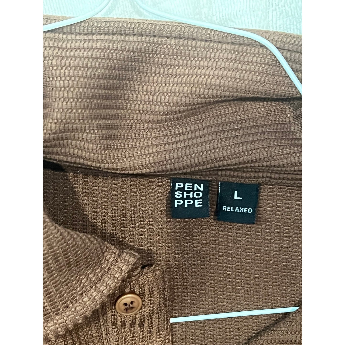 Penshoppe Relaxed Beige Polo Shirt Mens L