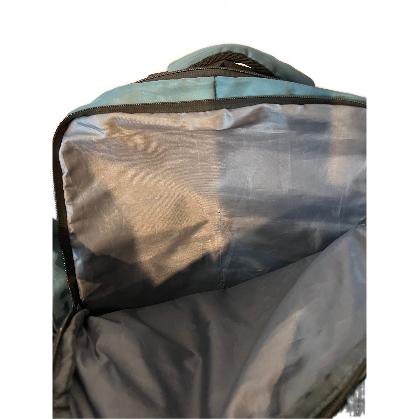 Padded Green Faux Leather Large Travel 40L Padded Backpack