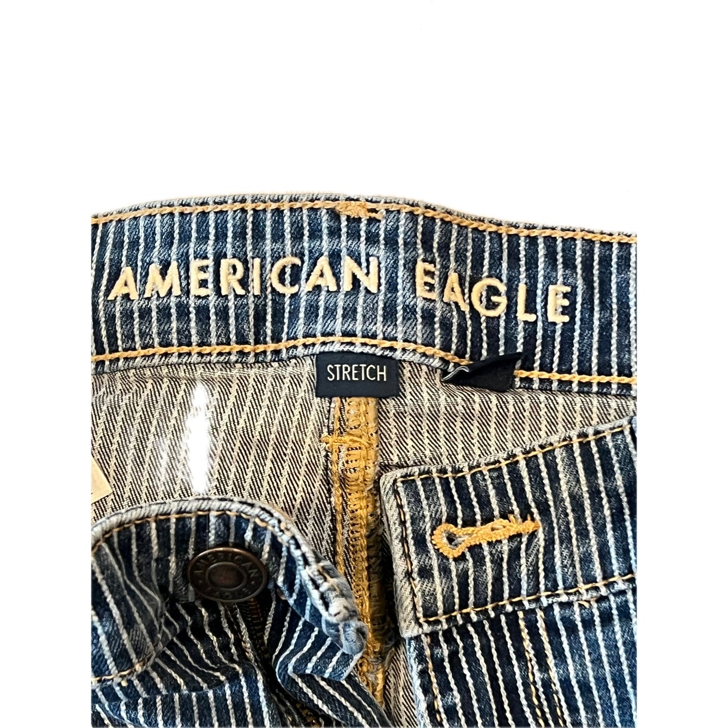 American Eagle Super High Rise Baggy Straight Jeans Woman 6L