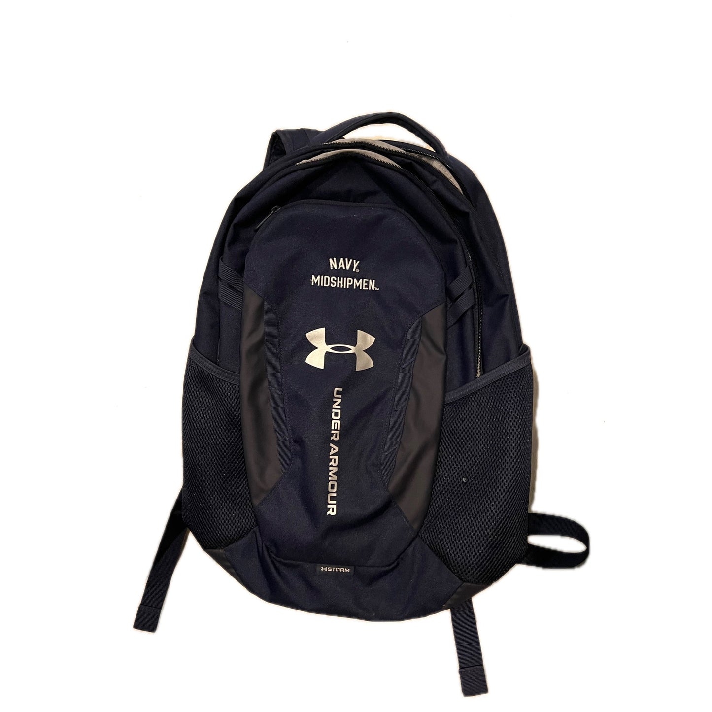UA Hustle 6.0 Collegiate Backpack Navy Midshipmen