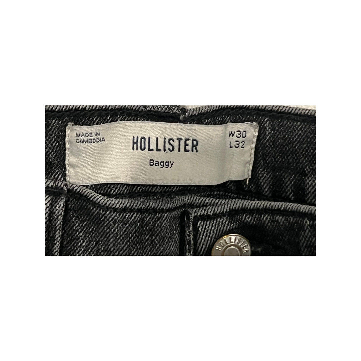 Hollister Baggy Black Jeans 30x32