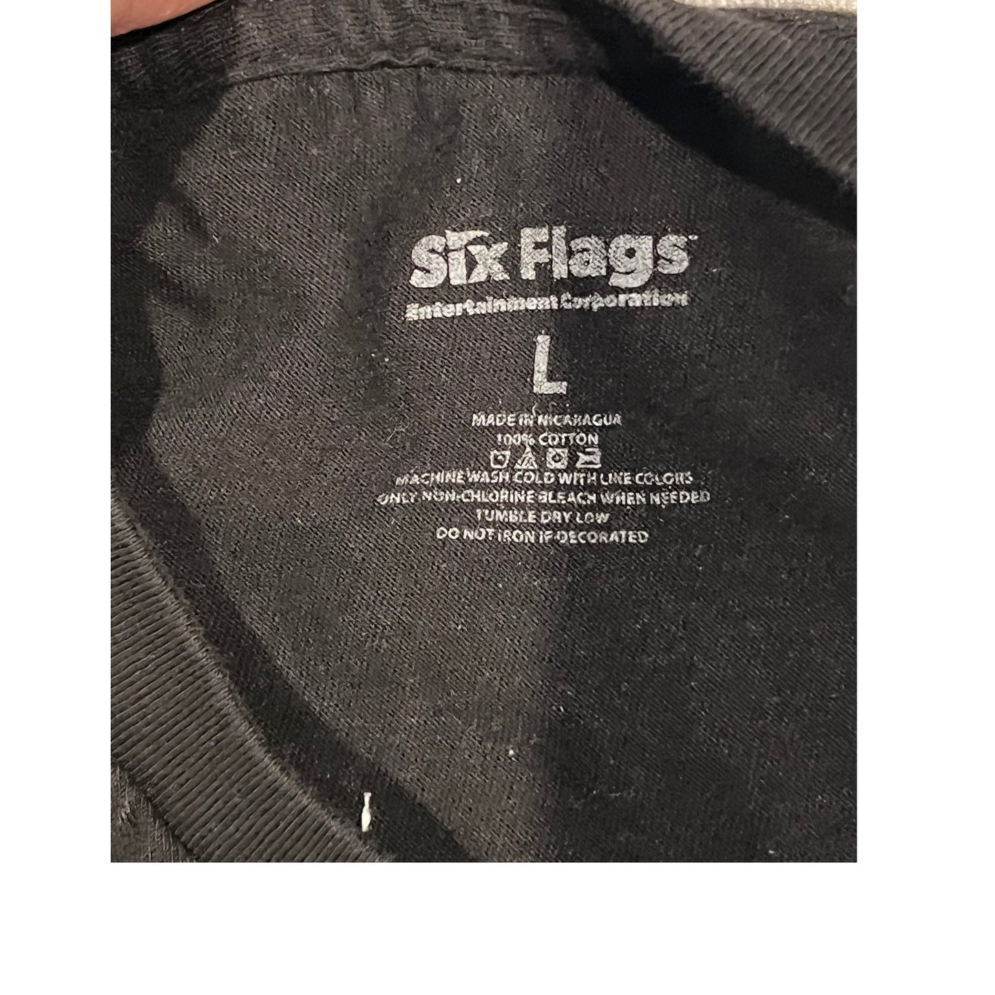 Six Flags Dorney Park Black T-Shirt Mens Large