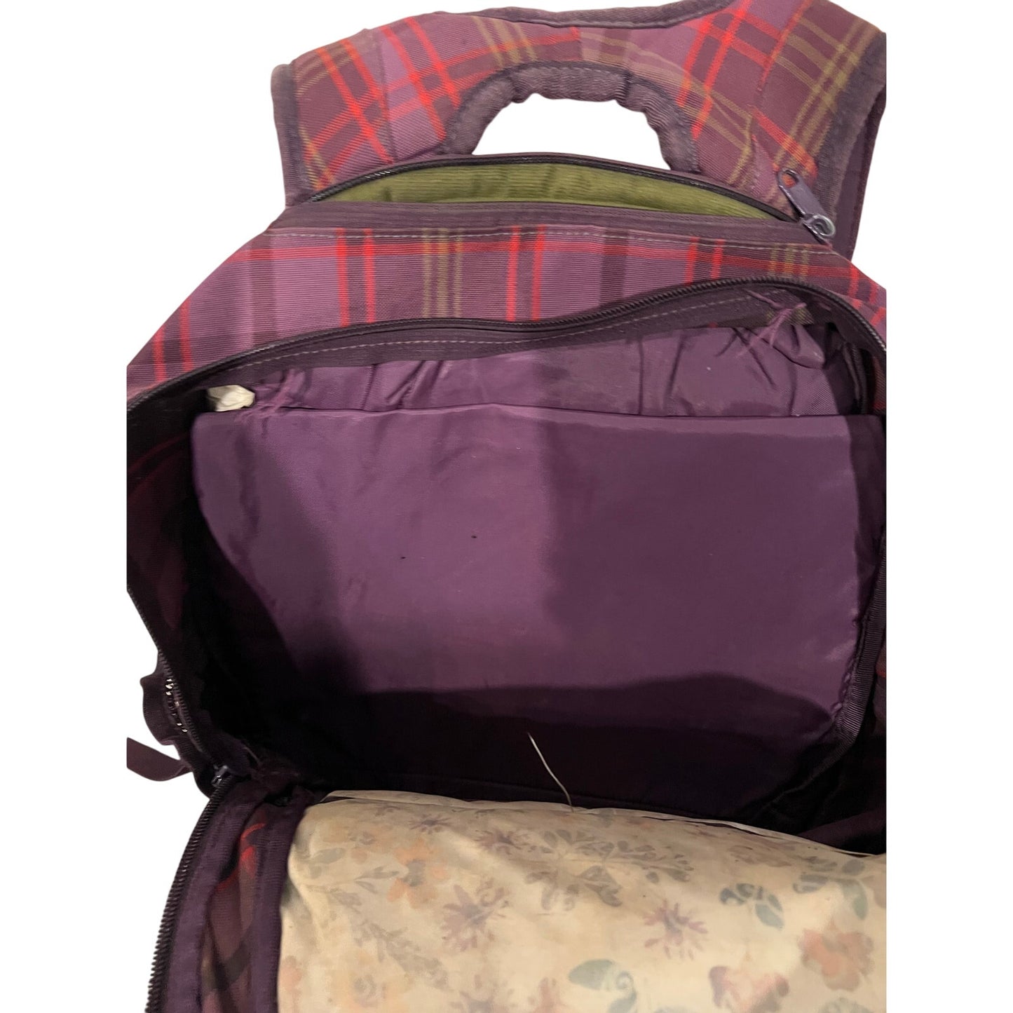 Dakine Campus 33L Red Pink Purple Plaid Backpack
