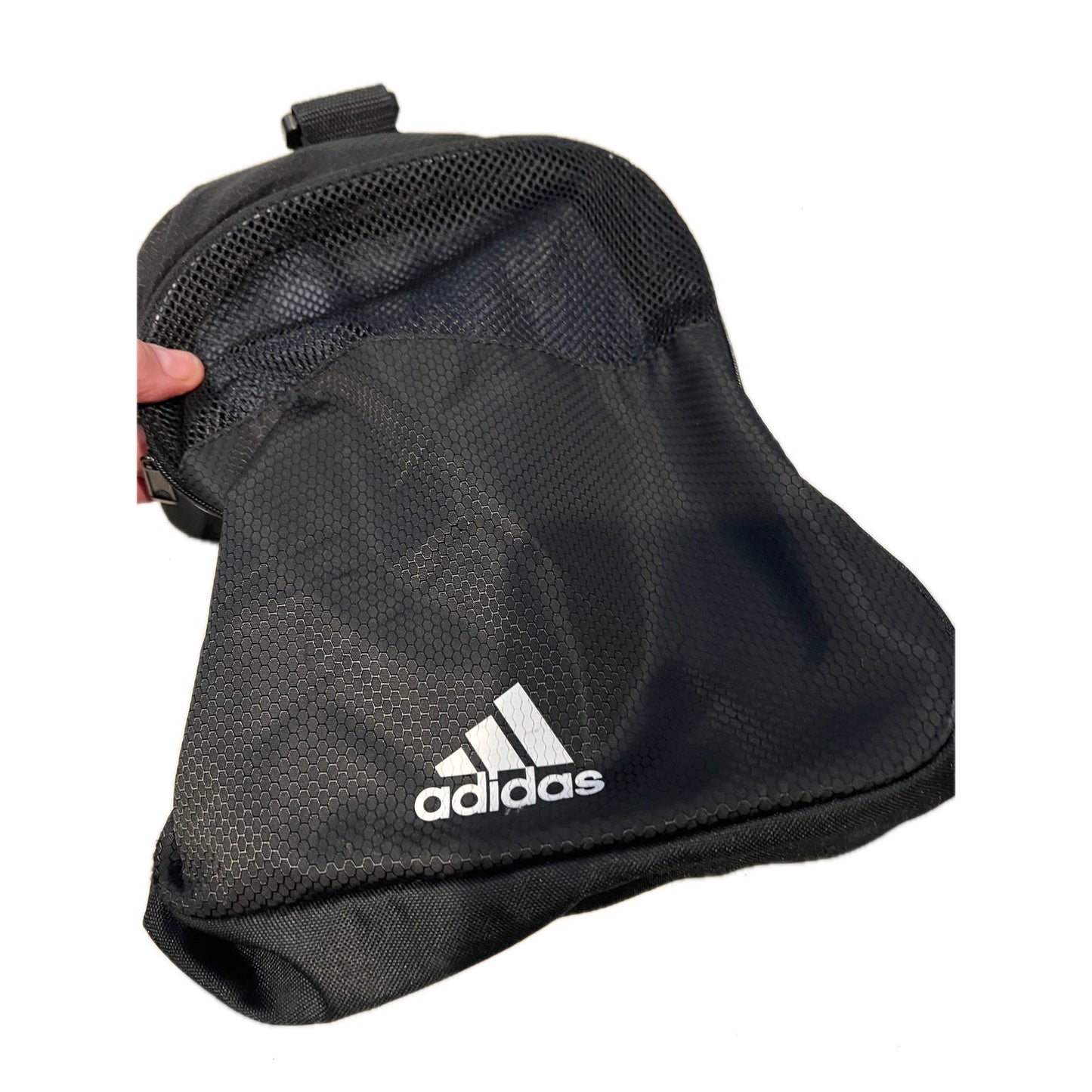Adidas Defender Medium 20"x12"x10" White Black Duffel Bag