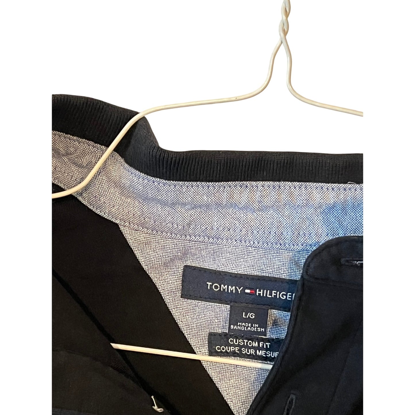 Tommy Hilfiger Custom Fit Navy Polo Shirt Mens L