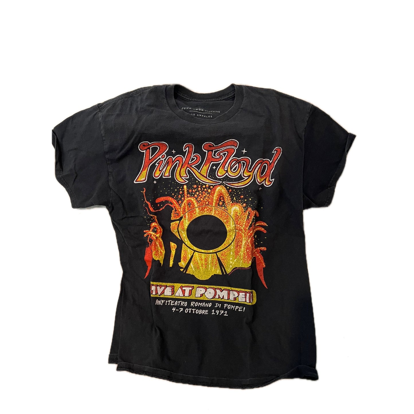 Pink Floyd 1971 Pompei Italy Concert Black T-Shirt Mens M