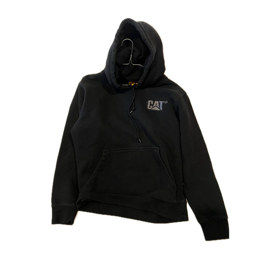 CAT Thick Warm Black Hoodie Mens M