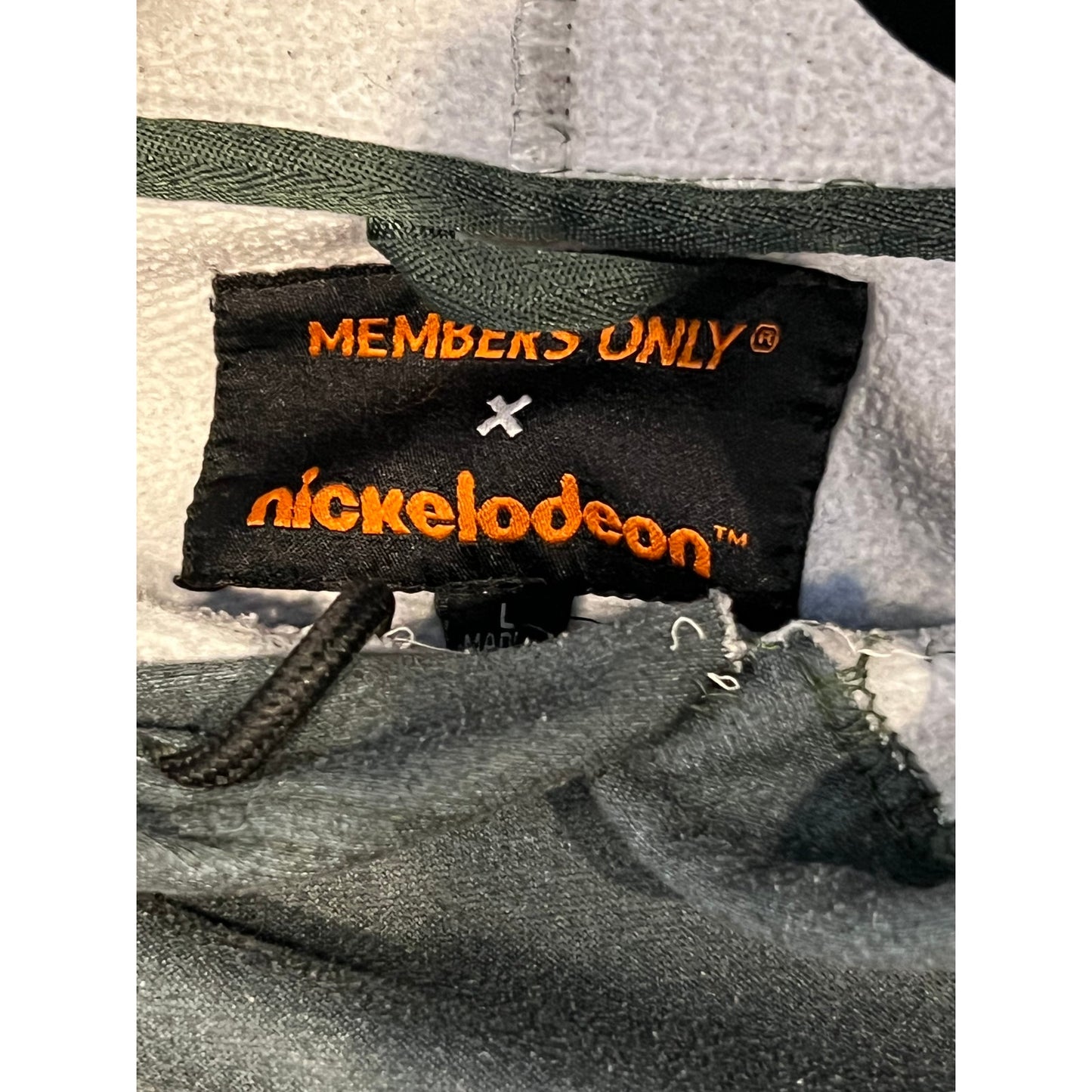 Members Only + Nickeodeon Vintage Hoodie Mens Large