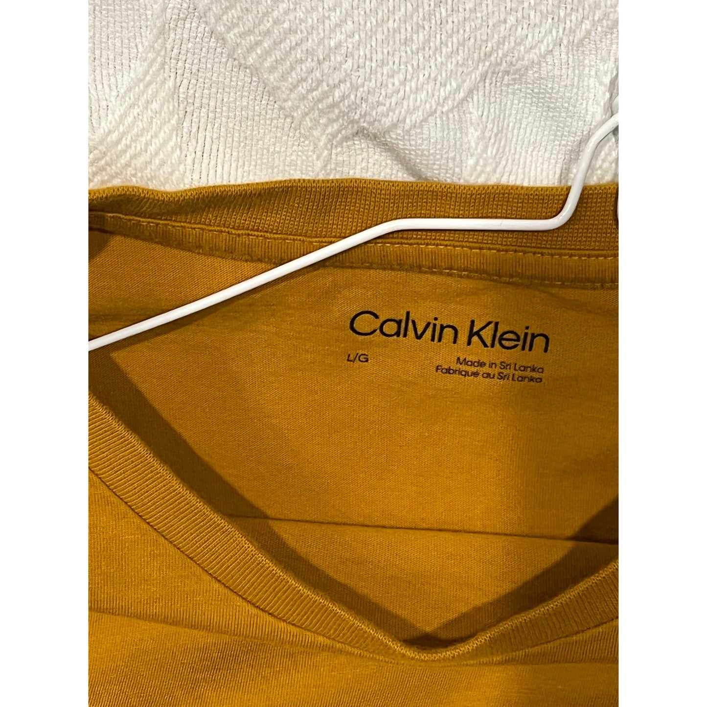 Calvin Klein Mustard Long Sleeve T-Shirt Mens L