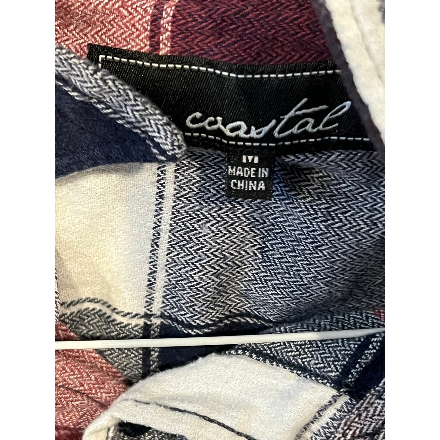 Coastal Red Black Flannel Shirt Mens M