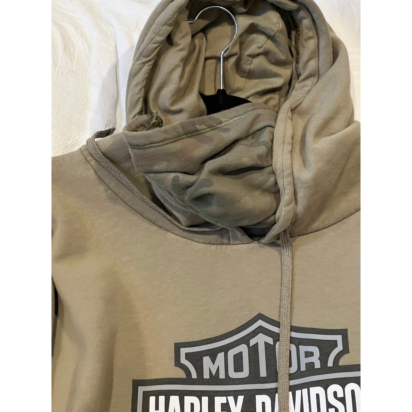 Harley Davidson Hoodie w Balaclava Army Green 3XL