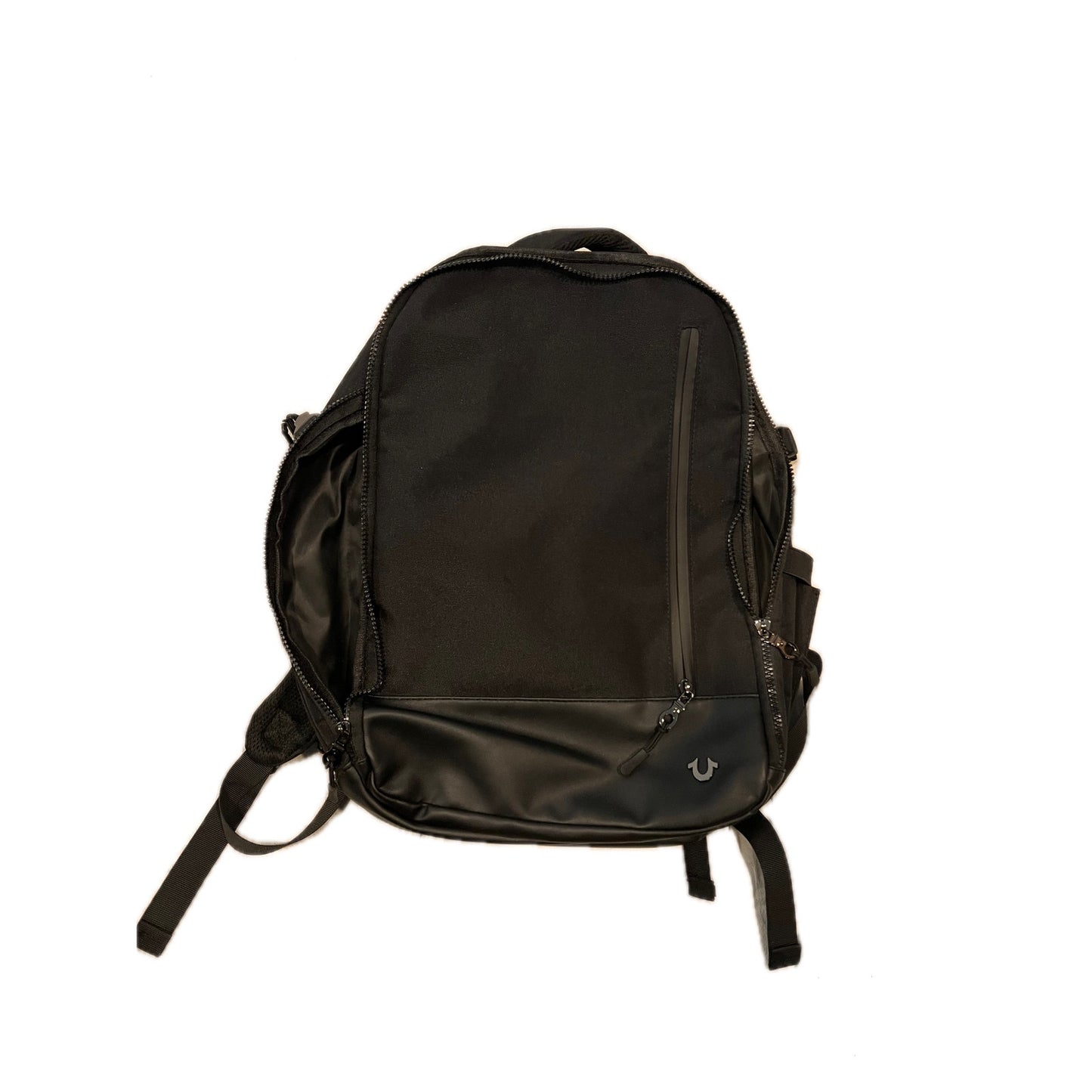 True Religion World Tour Black Poly Canvas Backpack