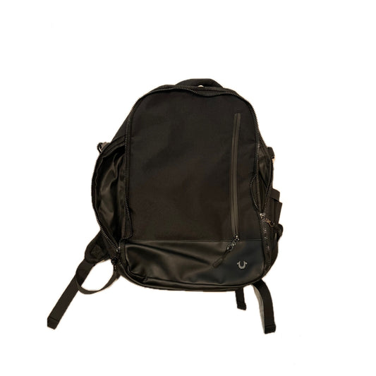 True Religion World Tour Black Poly Canvas Backpack