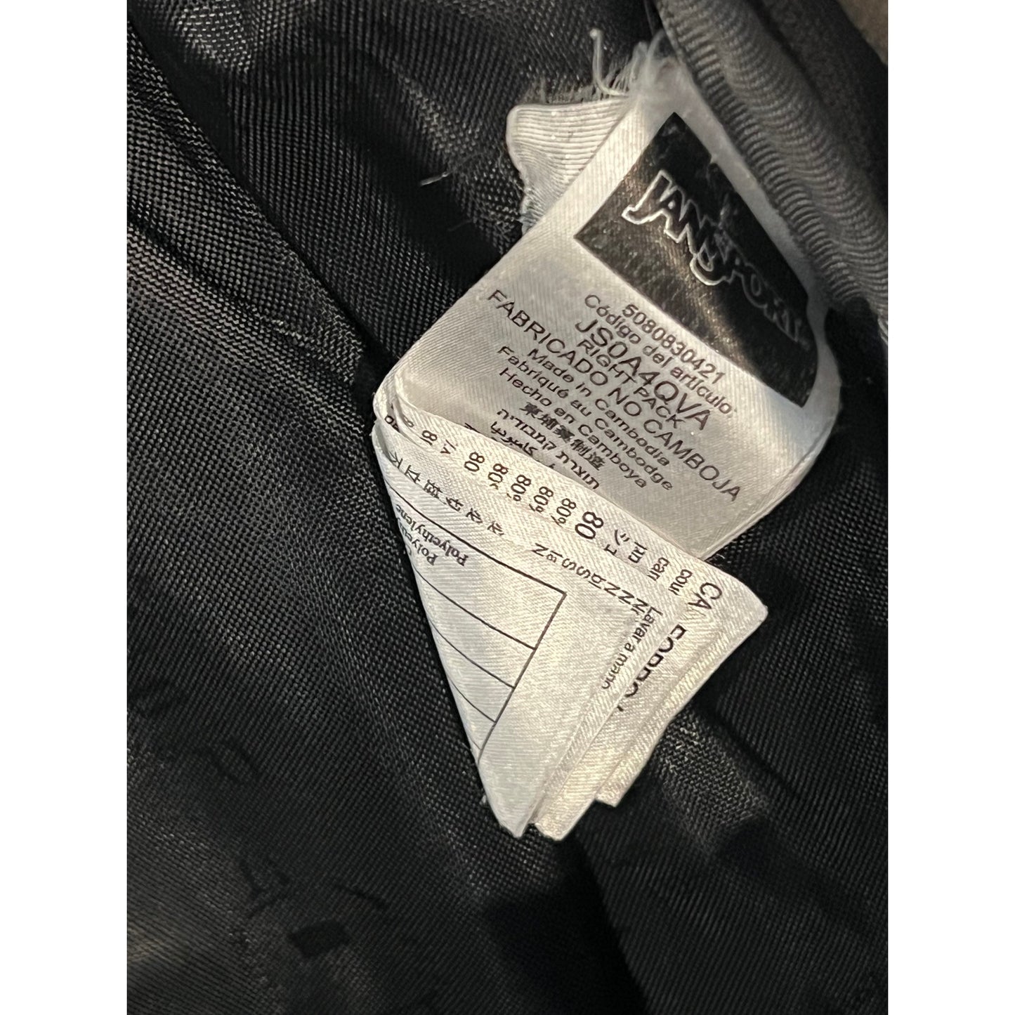 JanSport Right pack 3 Section Backpack Lucky Four Aces Patch