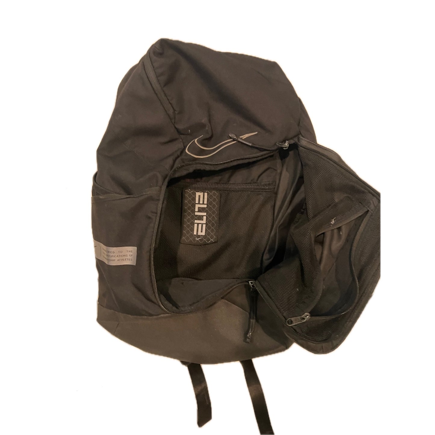 Nike Elite Pro Hoops Basketball Backpack Bag Black Gray