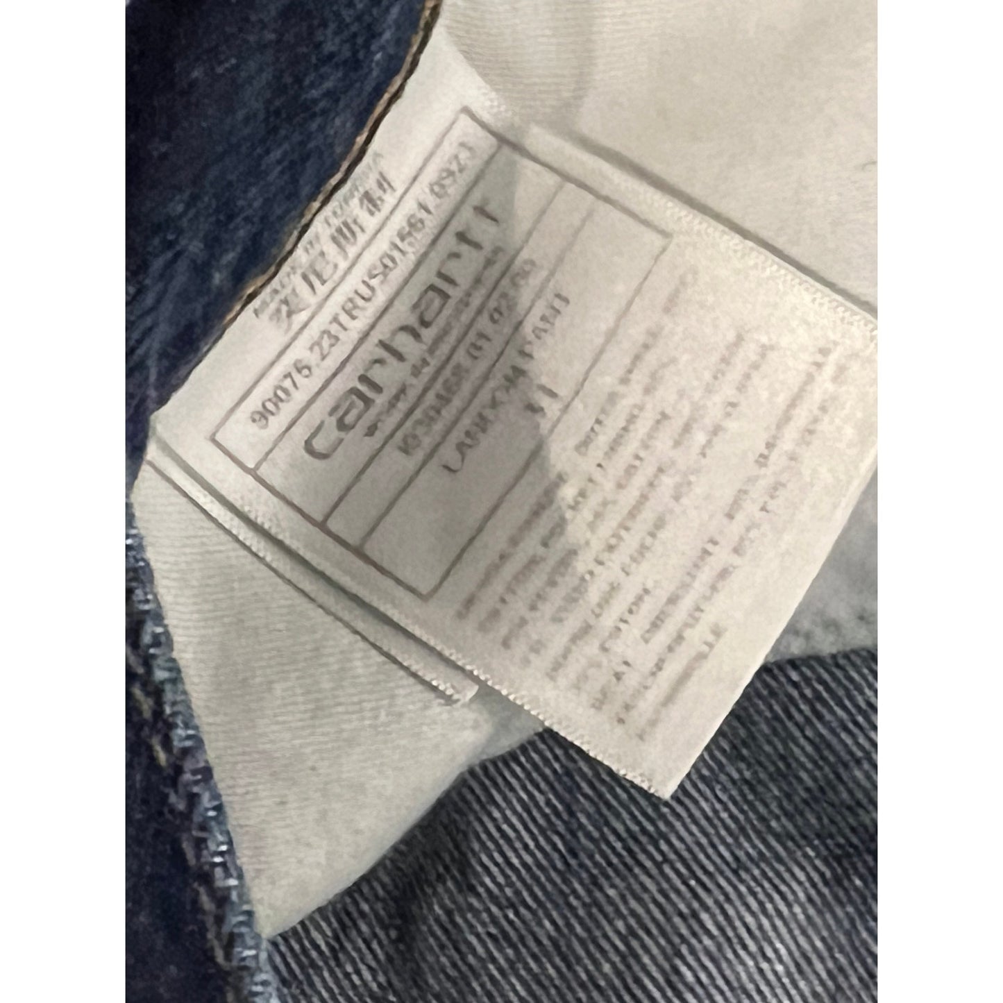 Carhartt Straight Fit Blue Jeans Mens 30x29