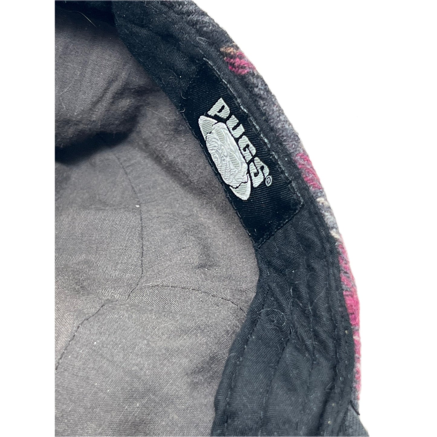 Pugs Flannel Checked Old Timey Baseball Cap Adjustable