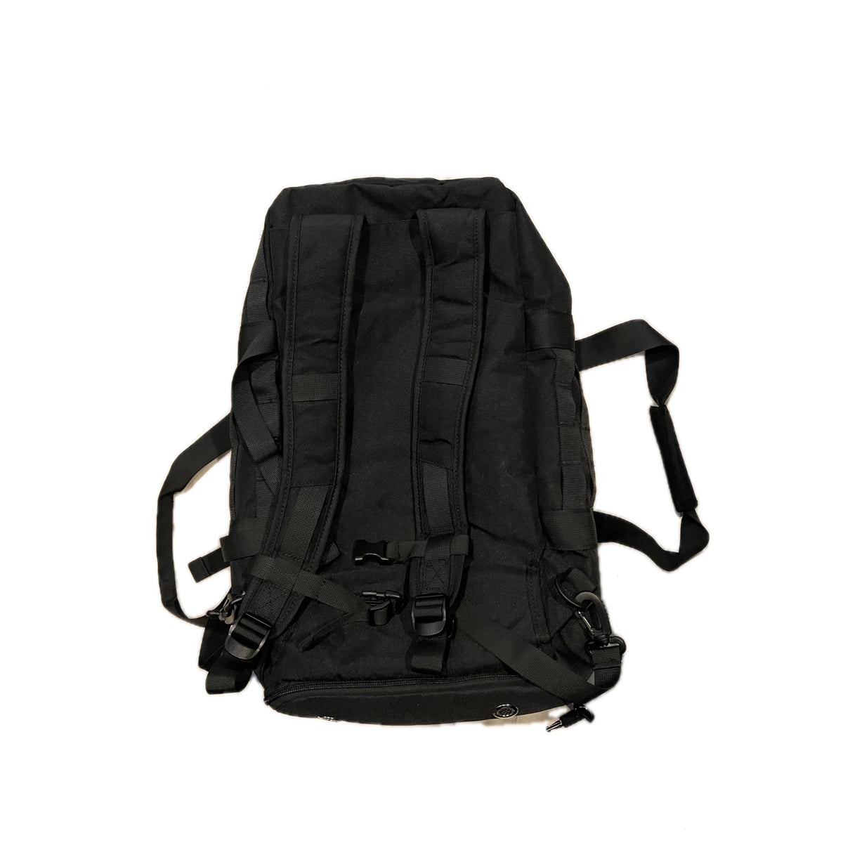 XL Tactical Canvas Black Backpack Duffel 22"x12"x10"