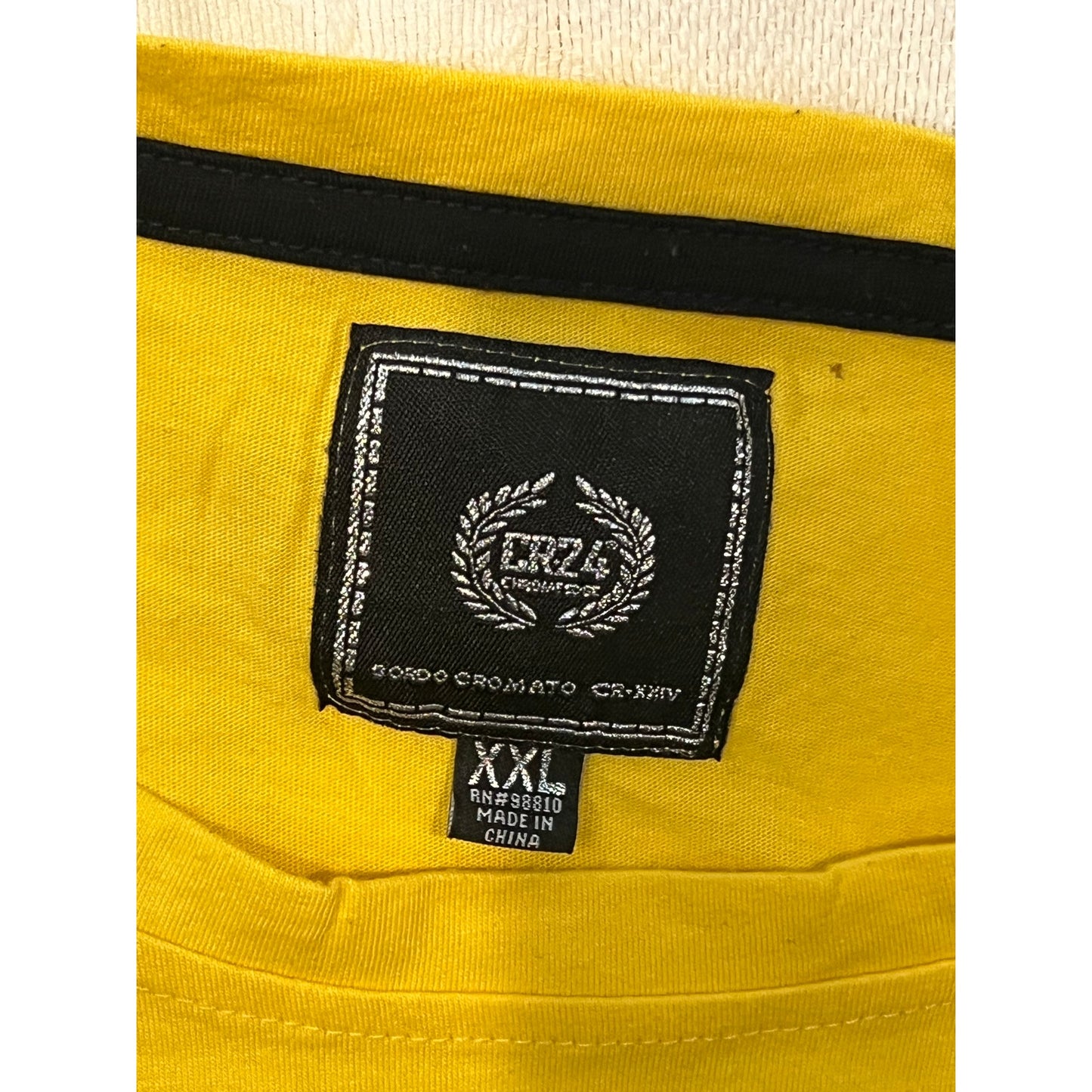 Gordo Cromato CR-24 Embossed Yellow T-Shirt Mens XXL
