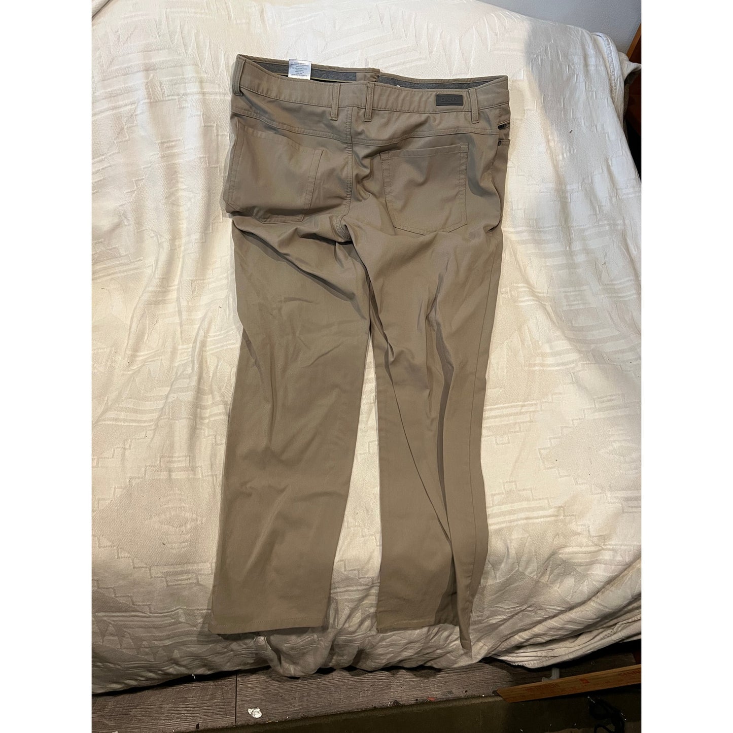 DKNY Poly Elastane Beige Dress Pants Mens 38x30