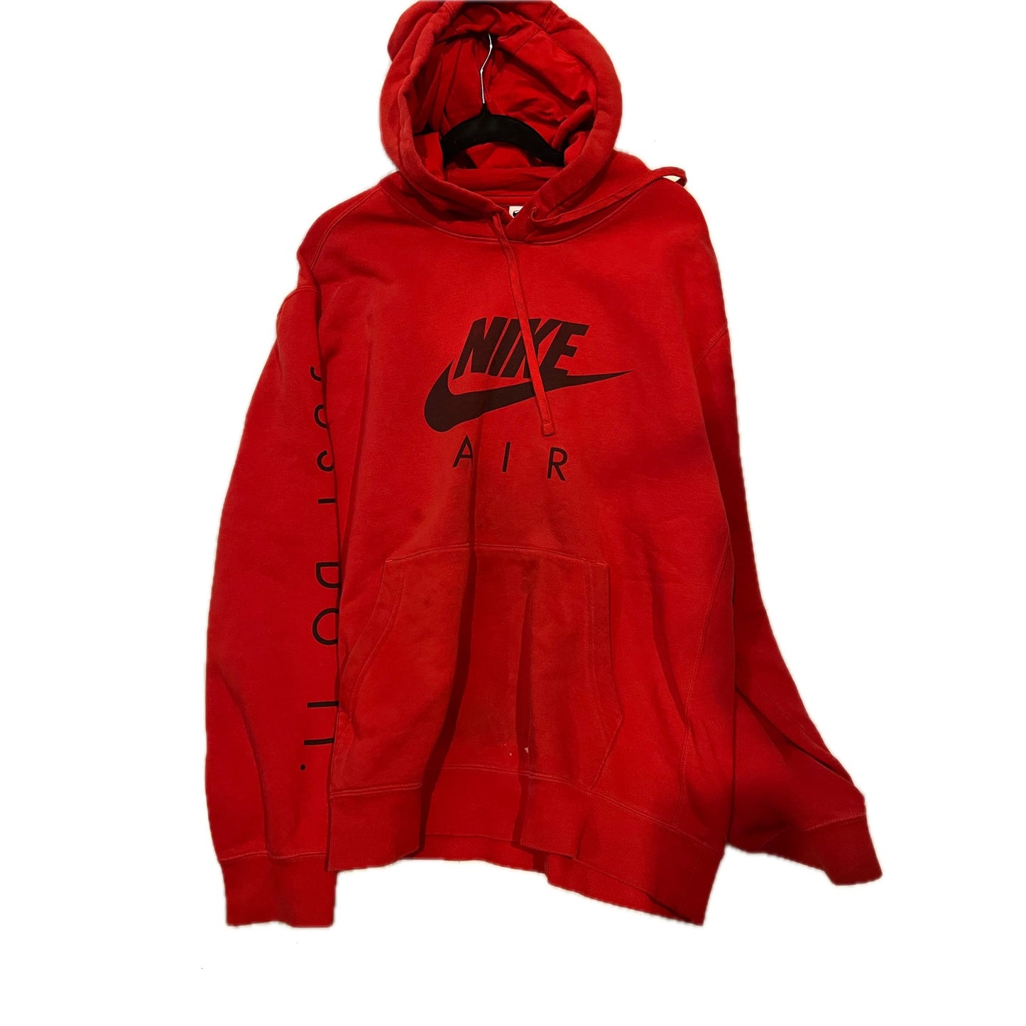 Nike Air Just Do It Red Pullover Hoodie Mens XL