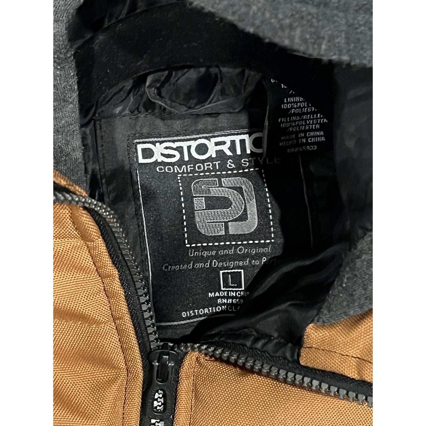 Distortion Hooded Vest Jacket Mens L