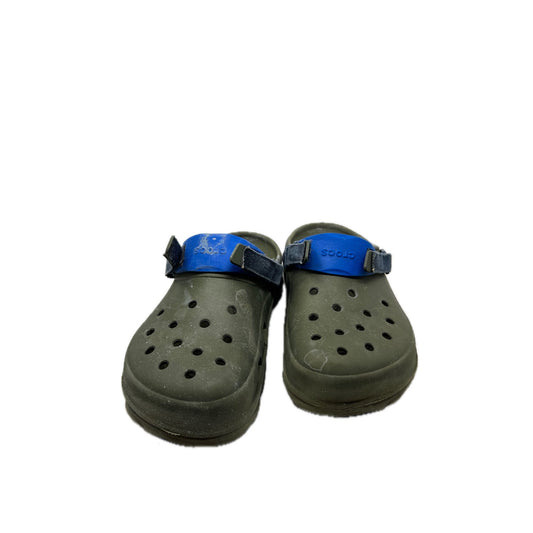 Iconic Crocs Army Green Clogs Mens 10 Womans 12
