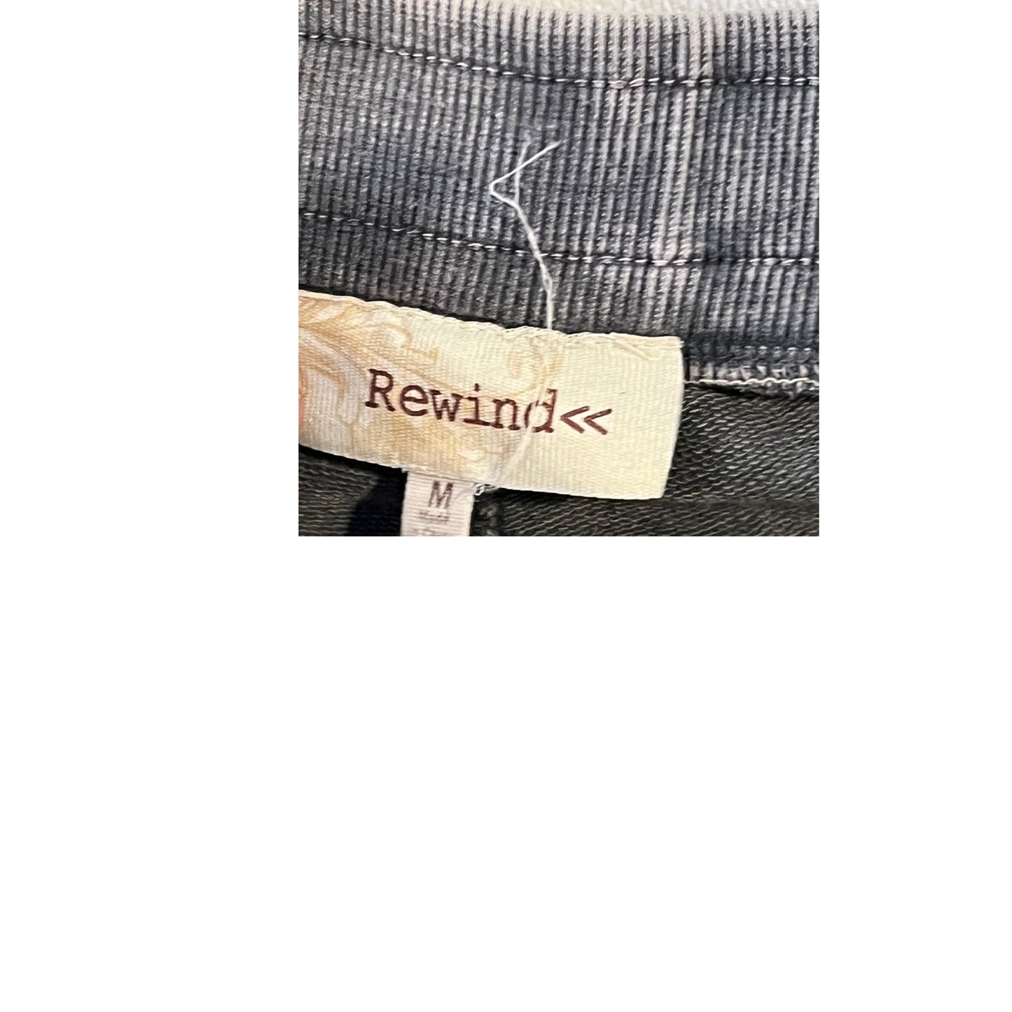 Rewind Cuffed Distressed Charcoal Gray Joggers Mens Med