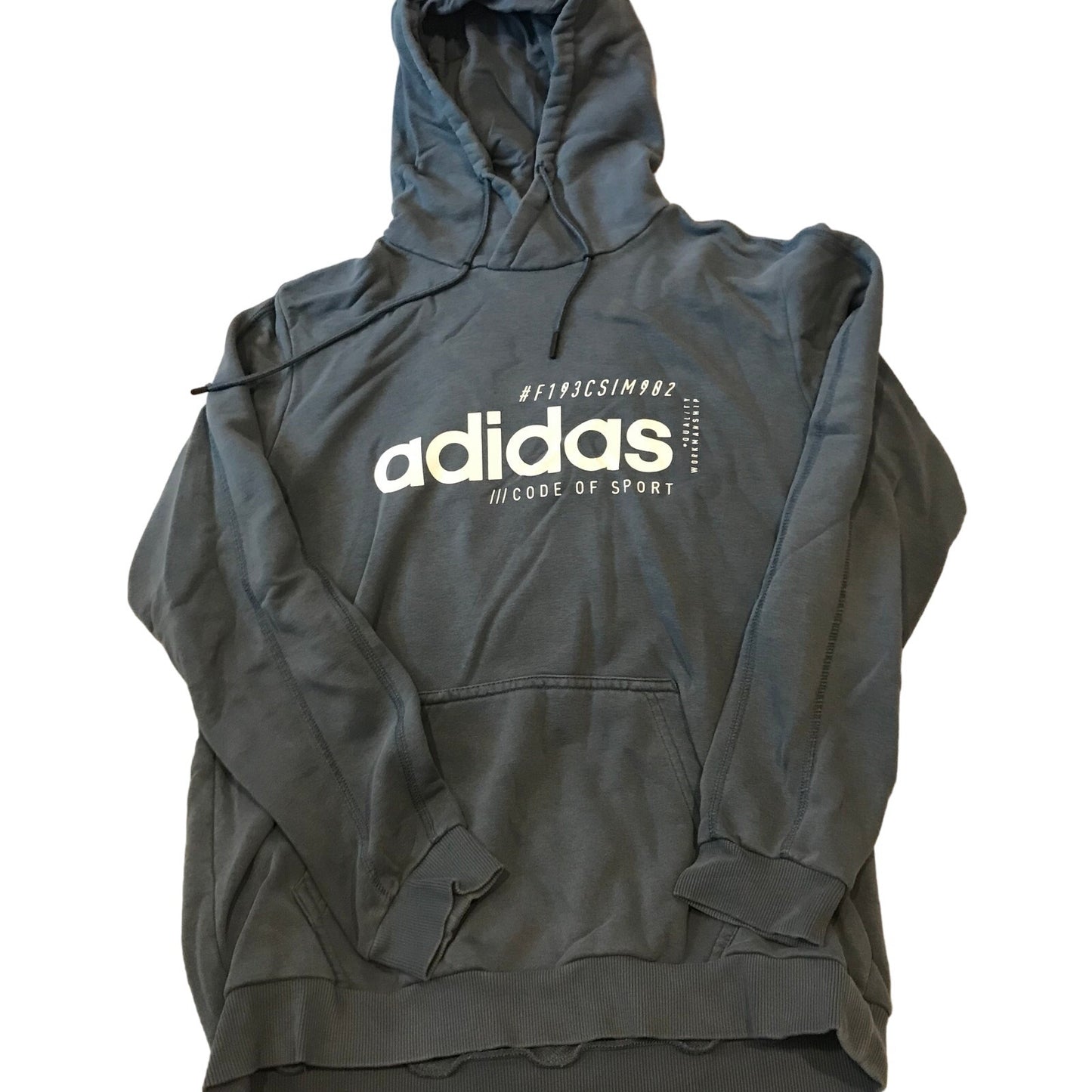 Adidas Blue Grey Hoodie, Men's M